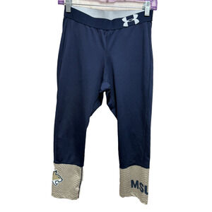 Under Armour Montana Bobcats Capri Leggings Womens Size Medium Heat Gear